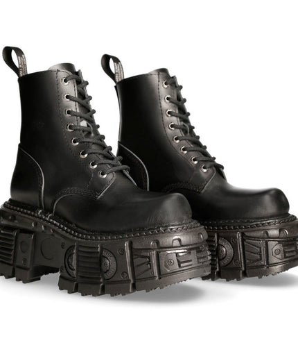 New Rock Unisex Military Techno Platform Boots- M-Mili084N-S5