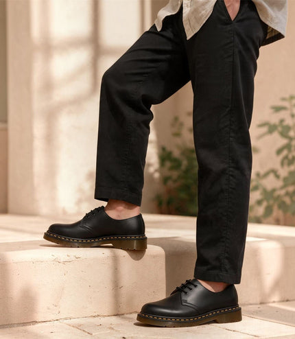 Dr Martens 1461 Black Smooth Leather 3-Eye Oxford Shoes - 11838002
