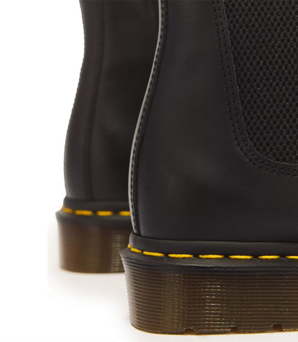 Dr Martens 2976 Yellow Stitch Black Leather Chelsea Boots - 22227001