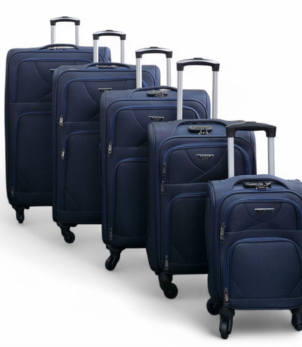 Nagoya Set of 5 Soft Shell Suitcase in Navy