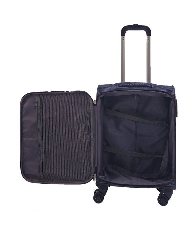 Ashbourne Cabin Soft Shell Suitcase in Lines