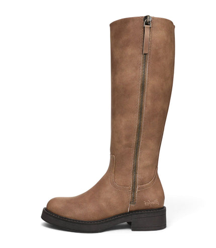 Blowfish Malibu Women's Tan Faux Leather High Riding Boots - Venice Tall