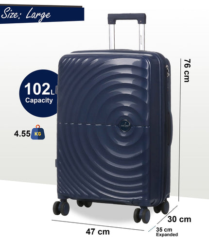 Balranald Large Hard Shell Suitcase in Dark Blue