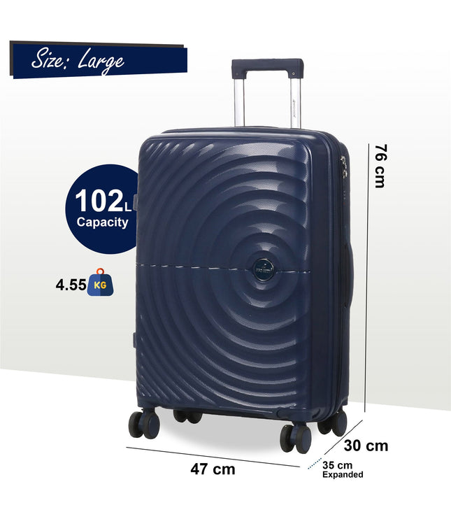 Balranald Large Hard Shell Suitcase in Dark Blue