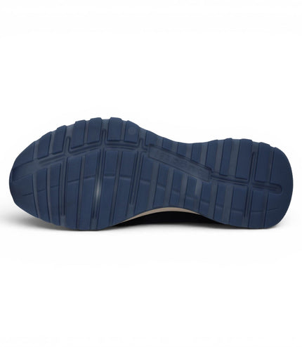 Bugatti Men's Navy Blue Leather Lace-Up Trainer Sneaker Shoes - Timon