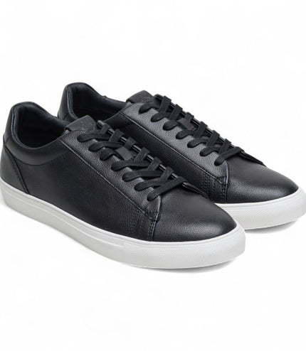 Antique Rogue Men's Black Leather Trainer Sneaker Shoes - Gibbs