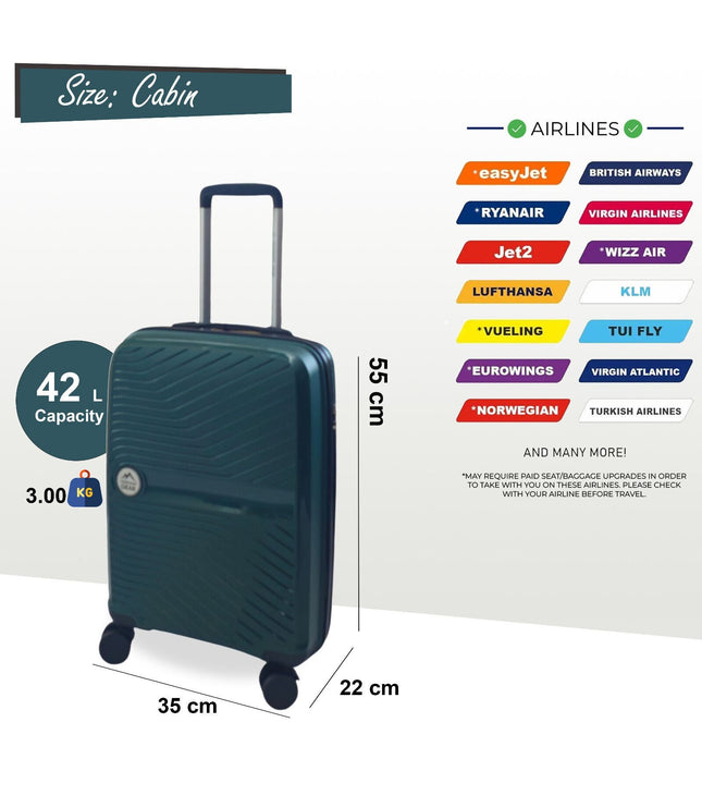 Acton Cabin Hard Shell Suitcase in Green