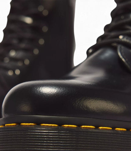 Dr Martens Jadon Black Smooth Leather Platform Boots - 15265001