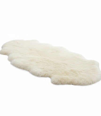 Genuine Sheepskin Cream Double Natural Fluffy Silky Soft Real Wool Rug