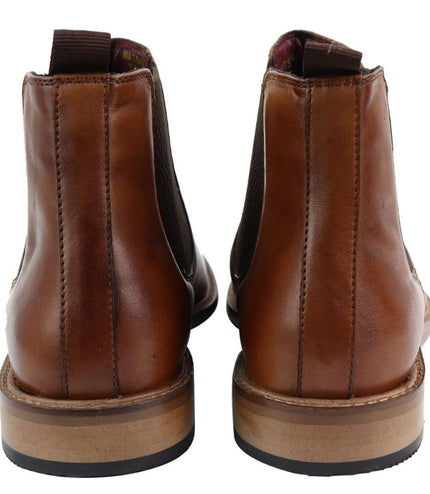 Mens Vintage Tan Leather Dealer Boots