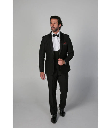 Men's Black 3 Piece Tuxedo Suit