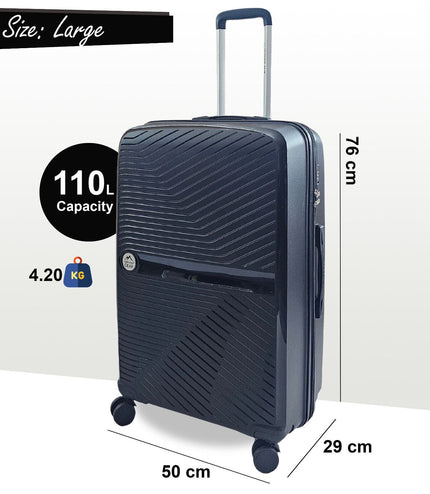 Acton Large Hard Shell Suitcase in Black