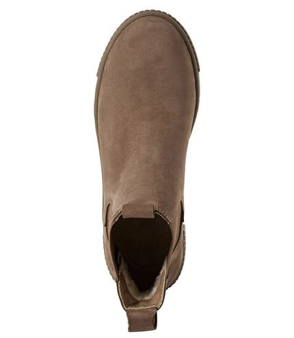 Tamaris Womens Taupe Brown Leather Chelsea Ankle Boots