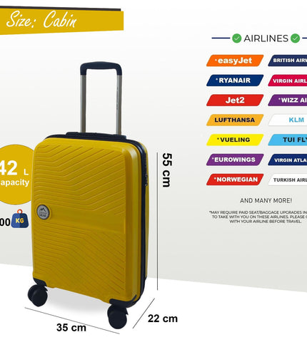 Acton Cabin Hard Shell Suitcase in Yellow