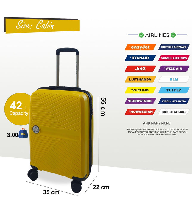 Acton Cabin Hard Shell Suitcase in Yellow
