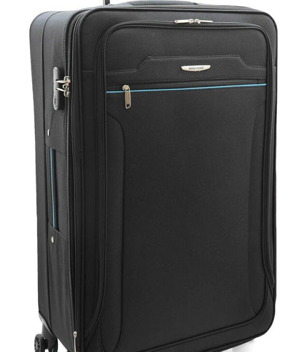 Cinderford Extra Large Soft Shell Suitcase in Black