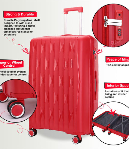 Burnaby Medium Hard Shell Suitcase in Red