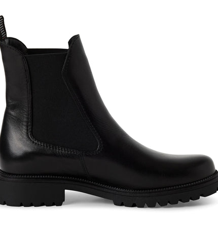 Tamaris Womens Black Leather Classic High Chelsea Ankle Boots