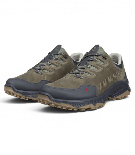 Ecco Men's Green Leather Waterproof Hiking Trainer Sneaker Shoes - Receptor XP