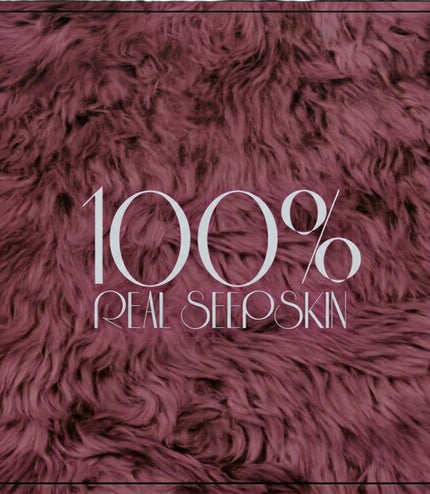 Genuine Burgundy Sheepskin Natural Silky Soft Fluffy Real Wool Rug