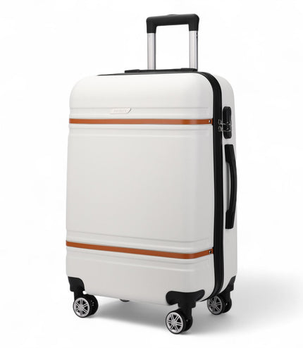 Calgary Large Hard Shell Suitcase in Cream White