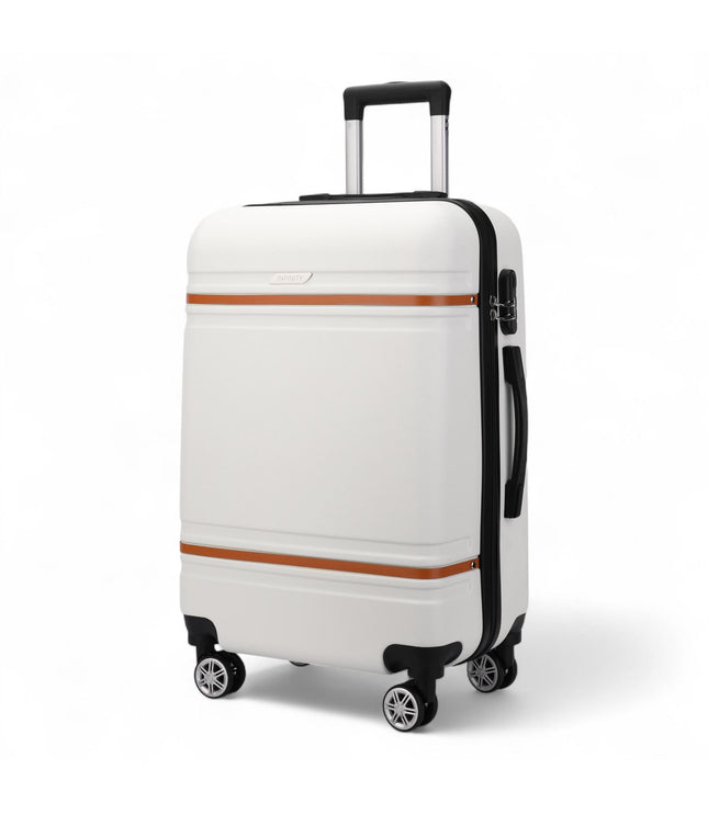 Calgary Large Hard Shell Suitcase in Cream White