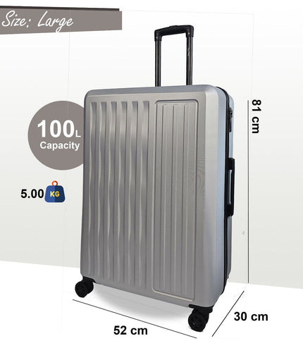 Croydon Large Hard Shell Suitcase in Silver