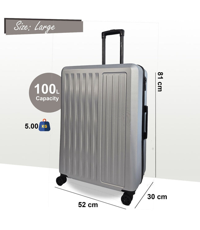 Croydon Large Hard Shell Suitcase in Silver
