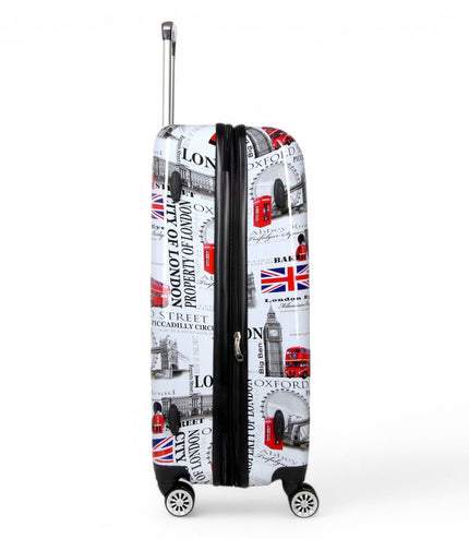 Cooma Large Hard Shell Suitcase London in Black Flower