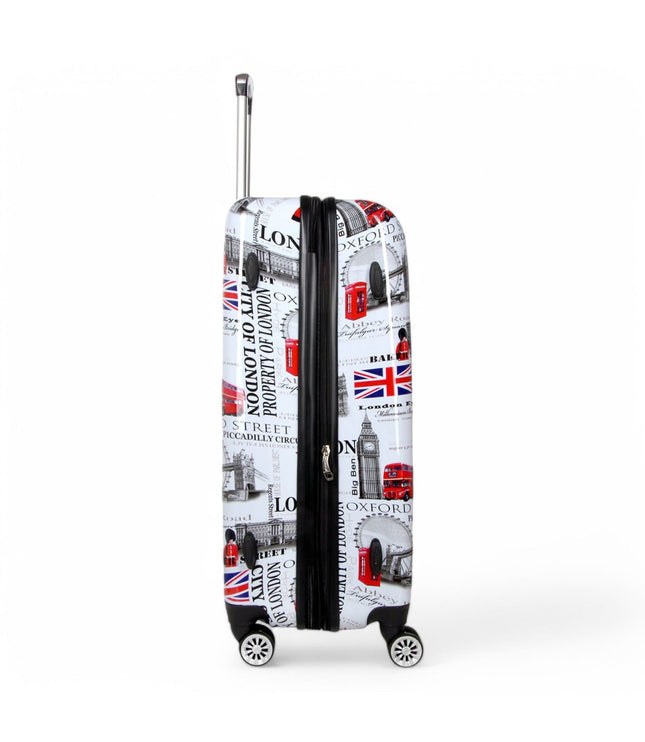 Cooma Large Hard Shell Suitcase London in Black Flower