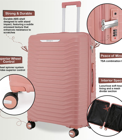 Burnaby Large Hard Shell Suitcase in Pink