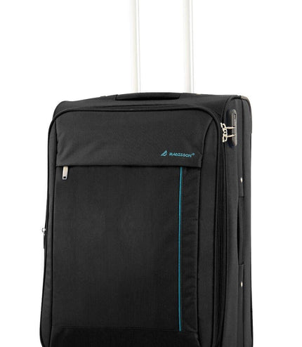 Clevedon Cabin Soft Shell Suitcase in Black