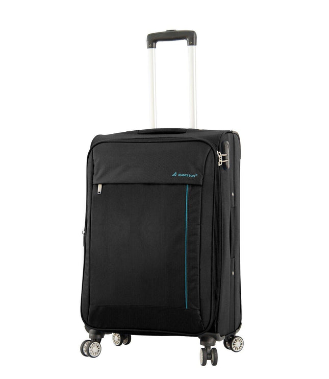Clevedon Cabin Soft Shell Suitcase in Black