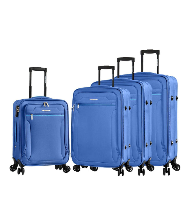 Cinderford Set of 4 Soft Shell Suitcase in Blue