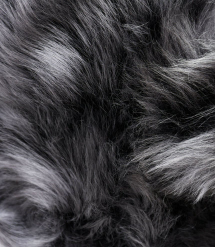 Ladies  Toscana 100% Sheepskin Leather Headband - Black Silver