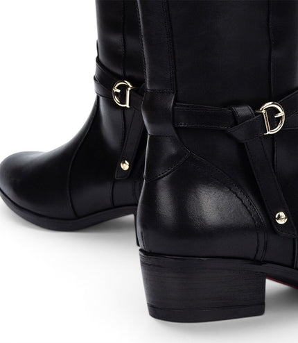 Pikolinos Women's Knee High Tall Black Leather Boots - Daroca