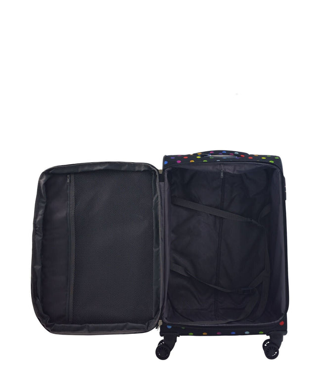Ashbourne Medium Soft Shell Suitcase in Dots