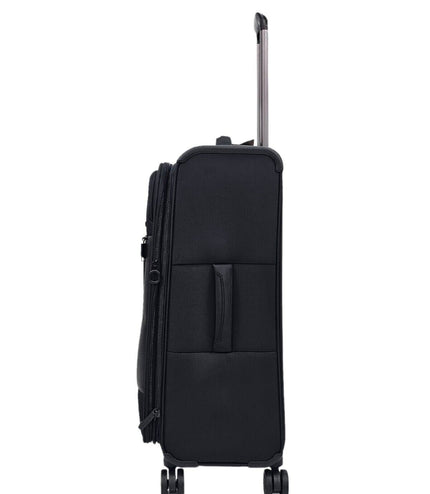 Bourne Medium Soft Shell Suitcase in Black