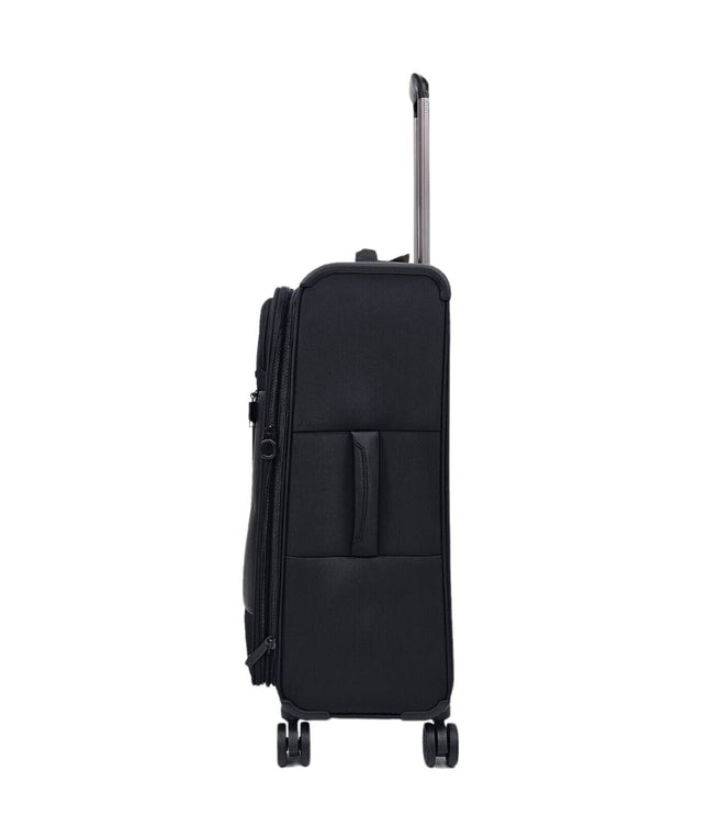 Bourne Medium Soft Shell Suitcase in Black