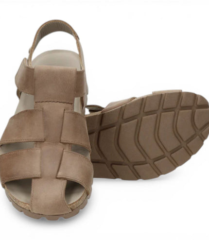 Panama Jack Men's Waterproof Taupe Leather Sandals - Stanley C8