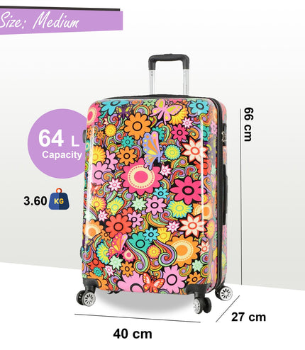 Congleton Medium Hard Shell Suitcase in Flower