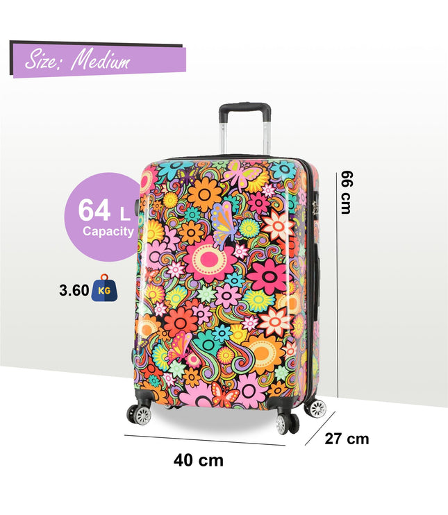 Congleton Medium Hard Shell Suitcase in Flower
