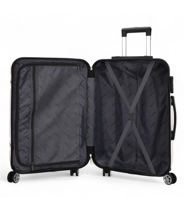 Calgary Cabin Hard Shell Suitcase in Cream White