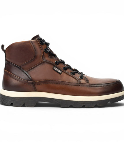 Pikolinos Men's Brown Leather Lace-Up Ankle Boots - Vigo