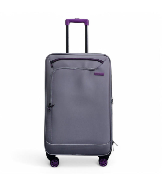 Handa Medium Soft Shell Suitcase in Grey