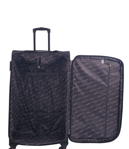 Arundel Large Soft Shell Suitcase in Black