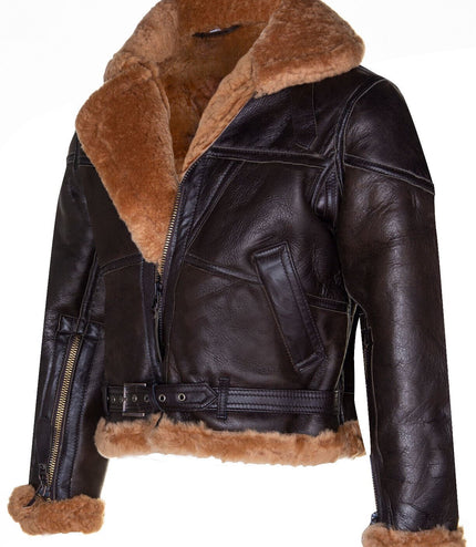 Womens RAF Sheepskin Flying Jacket-Albany
