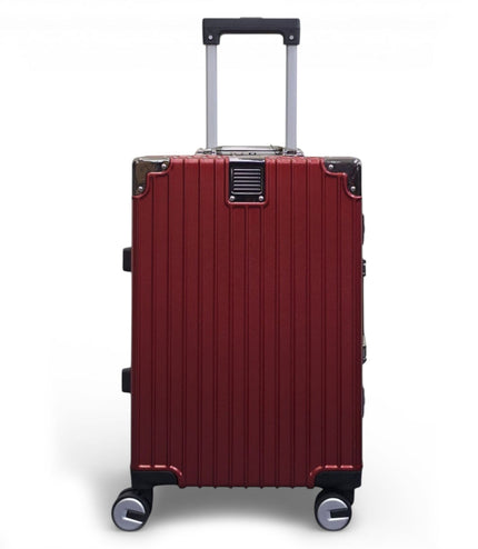 Airdrie Cabin Hard Shell Suitcase in Charcoal Red