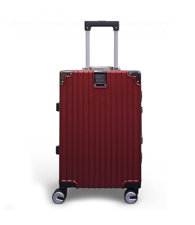 Airdrie Cabin Hard Shell Suitcase in Charcoal Red
