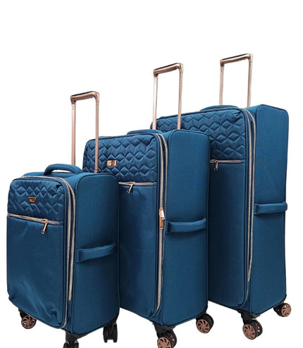 Bexley Set of 3 Soft Shell Suitcase in Teal